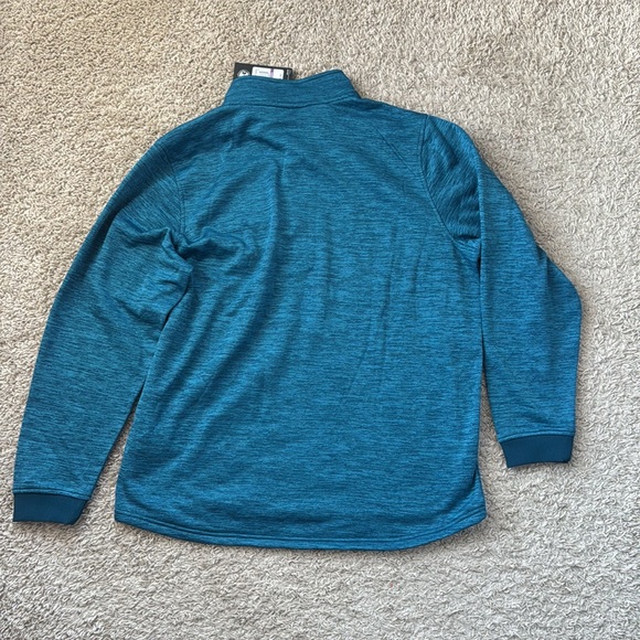 NWT Mens Under Armour Techno Teal Fleece 1/2Zip Pullover Jacket 1320745 Size XXL - Picture 10 of 12